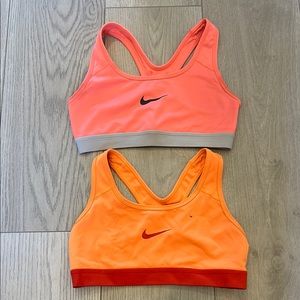 Nike Sports Bra Set in Pink and Orange